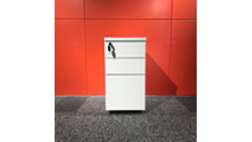 High Quantity Office Furniture Simple Panel White Mobile Pedestal with 3 Drawers Lockable Modern Blue File Cabinet1