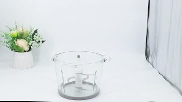 Transparent and visual electric meat grinder