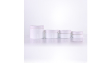 Wide mouth opal white cream jar with cap 