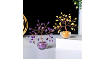 New Product Factory Wholesale Healing  Crystal Gravel Mini Tree Luck Crystal Chips Tree Ornament1