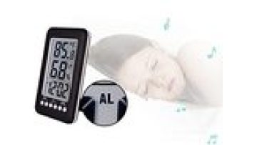 Portable Digital Alarm Clock with Thermometer and Hygrometer for Baby Room, Greenhouse, and Warehouse1
