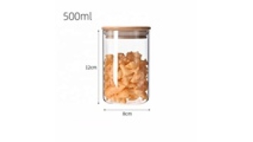 Air-tight Food Container Kitchen Storage Jar 200ml 700ml Food Storage Box Glass Jar With Lid Cookie Kitchen Storage And Lids1