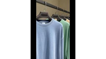 2021 autumn and winter new washed distressed retro style high street fashion brand crewneck sweatshirt and sweatpants set1