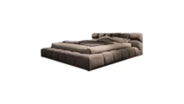Auxford furniture khaki modern bedroom bed sets wrinkle fold king size italian designs queen fabric bed frame1