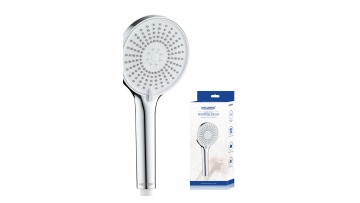 New Design Economic Rain Showerhead ABS Plastic 3 Functions White Hand Held Ducha Shower Head1