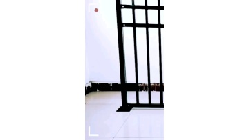 China manufacture more popular black power coated picket slat fence1