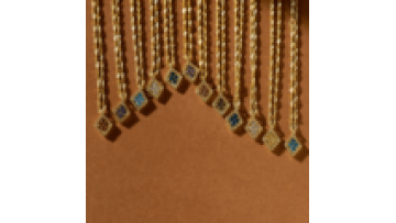 HOYA Vintage Gold Plated Rope Twist Chain Square Zircon Gemstone Necklace for Mom or Grandma's Birthday1