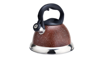 Brown marble painting Whistling tea kettle FH-349