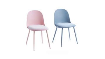 Modern PP Plastic Padded Chairs with Soft Cushions