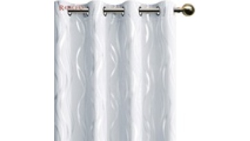 Wholesale Foil Print Blackout Lightout Window Curtain Yellow Color With Silver Print Eyelet Or Penceil Pleast For Living Room1