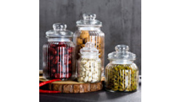 High Quality Hot Sale Round Empty Glass Jar For Food Storage Bottle With Lids1