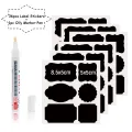36pcs Blackboard Reusable Spice Stickers Craft with Oily Pen Kitchen Candy Jam Jars Labels BlackBoard Chalkboard Label Sticker