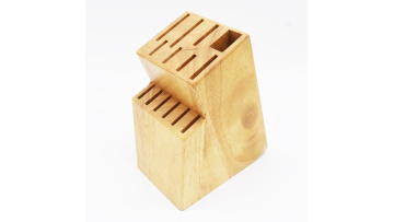 14 Slot Rubber Wood Knife Holder for Holding Knives1