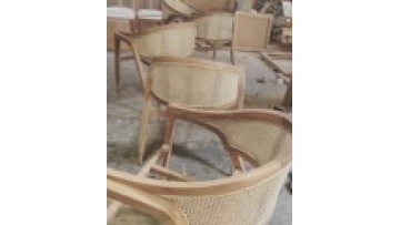 Best price of  Home Furniture Solid Wood and Rattan Wicker Back with Soft Cushion Kitchen Dining Restaurant Chair1