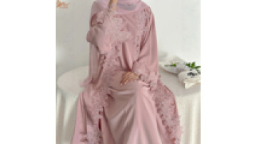 2026 New Abaya Nida Flower Lace Trim Abaya Isalmic Clothing Abaya Women Muslim Dress Dubai Abaya and Inner Dress Two-Piece Set1