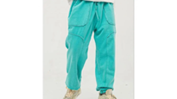 Custom Mens Blank Six Pocket Casual Distressed Cargo Men Acid Wash Sweat Pants1