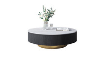 Modern Round Marble Top Coffee Table with Drawer Storage Function Center Table1