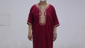 2021 Hot Selling Muslim Men's Clothing Thobes Mens Dubai Long Sleeve Islamic Arabic Thobe1