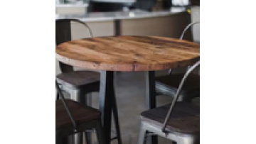 Hot sale new fashion commercial modern furniture cafe metal and wood dining wooden kitchen restaurant table1