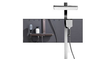 4045A Grey LED Digital Display Shower Faucet Set