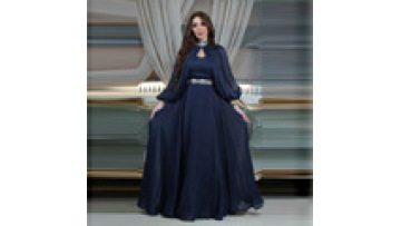 Abayas for Women Muslim Solid Color Stand Collar Shawl Long Sleeve Muslim Abaya Elegant Women's Maxi Dress1