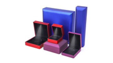 Hanhong factory wholesale custom logo jewelry velvet stud earrings necklace bracelet packaging box led ring jewelry box1