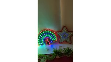 LED lantern peacock  love five-pointed star sun  string room Christmas wedding party plug-in decorative light1