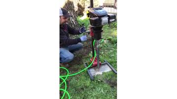 YKQ-30 30m mini core drilling rig at worksite video.mp4