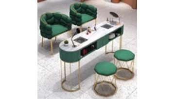 wholesale Free sample New models Modern style tempering glass furniture wireless charge  Beauty salon Manicure Nail table1