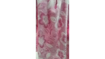 Burn out flannel fabric