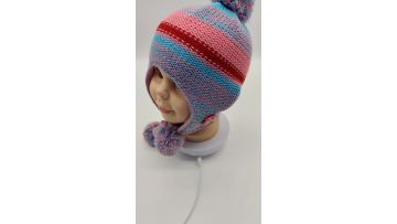 CF-T-0021 knitted bean scarf and gloves set (1)