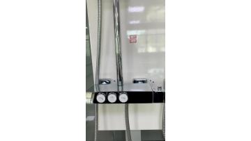 Chrome Plated Thermostatic Shower Mixer With Shelf