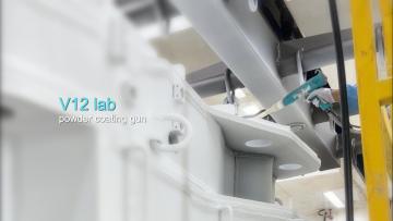 V12 lab powder coating gun