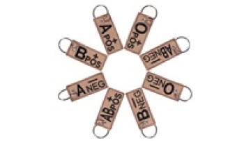 Fashion Blood Type Keychains Chapter A+B+AB+O - Front POS NEG Blood Type Group Tactical Keychain1