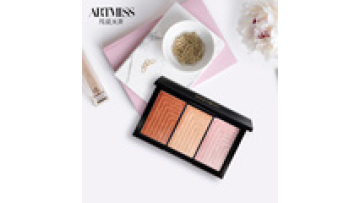 Customized logo China Manufacturer 3 Colors Highlight Palette Pressed Powder1