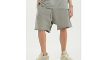 High Quality Street Raw Hem Sweat High Waist French Terry Shorts for Men1