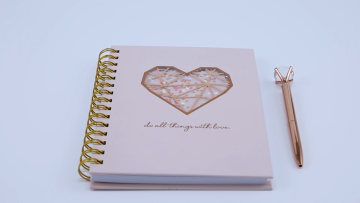 Pink Personalized Hardcover Custom Printing Logo A5 Cute Spiral Diary Journal Notebooks with Customizable And Pen Gift Set1