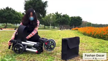 Aluminum foldable lightweight rollator TRA01B1