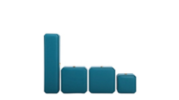 Hanhong custom crown shape jewelry box cyan PU leather bracelet packaging box pendant earrings ring jewelry storage box1