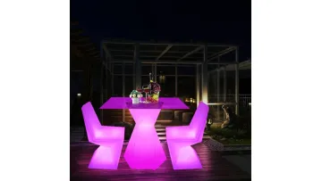 Elegant Luminous LED Outdoor Dining Set for Cozy Balconies1