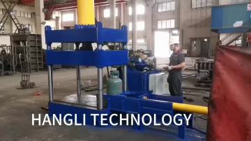Gas tank flattening machine