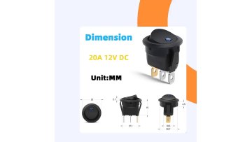 12V Blue Round Toggle LED Switch 20A 12V DC On/Off for Car Truck Rocker On-Off Control1