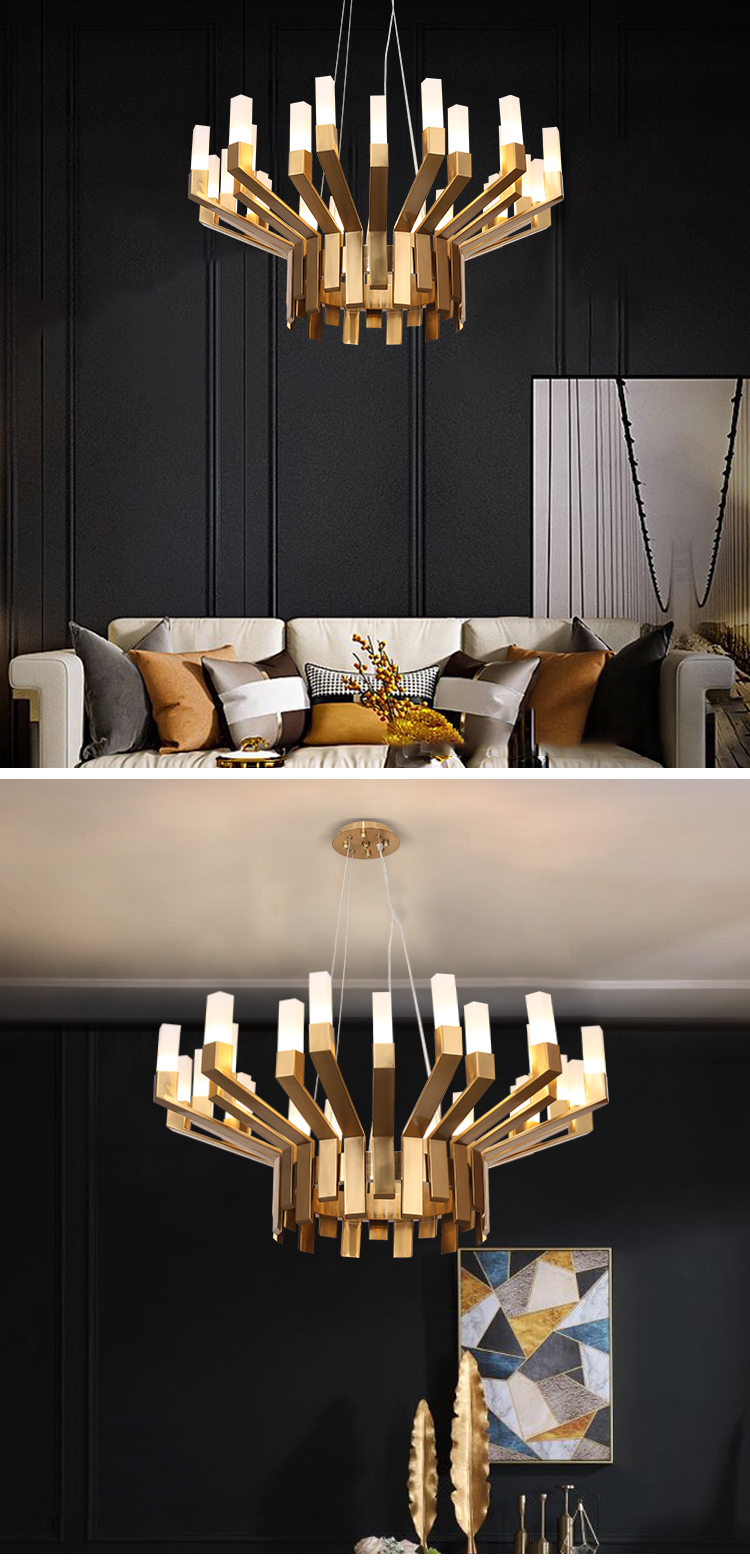 G-Lights Creative Design Indoor Living Room Round Led Chandelier Pendant Light