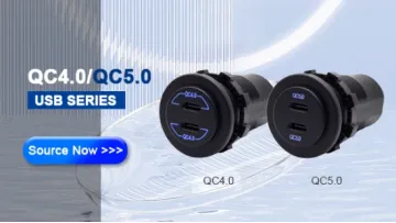 12V Quick Charger 4.0 Type-C Pd 60W USB QC3.0 Fast Car Charger Socket for Boat RV1