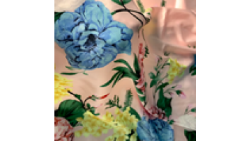 Wholesale China Factory Silk Spandex Polyester Stretch Satin Floral Material Wedding Fabric  Digital Printing For Women Dress1