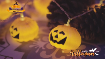Halloween Party Decoration Lighted Pumpkin Lantern Decoration 2AA Batteries Powered 10 Led Waterproof Event & Party Supplies1