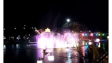 nice dancing water fountain show