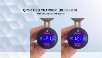 NEW DIN Hella Plug to Dual Quick Charge 3.0 USB Charger Adapter with LED Voltmeter for BWM Motorcycle1