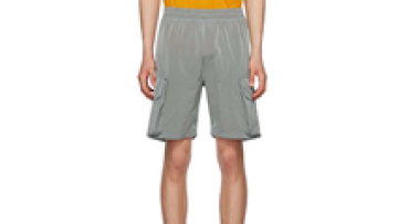 Designer Mens Blank Nylon Cargo 5 Inch Inseam Shorts with Zipper Pockets for Men1