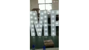 Custom Wedding Decor: 3D Giant Metal Mr&Mrs LED Light-Up Marquee Letters, 5ft1